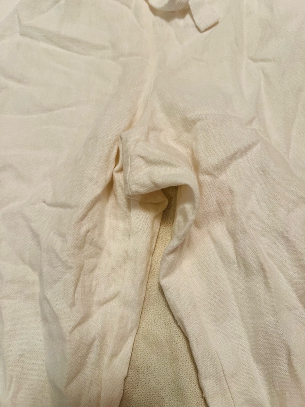 NWOT Lightweight OffWhite Drawstring Lounge Linen Blend Pants. Size Medium - Picture 5 of 13